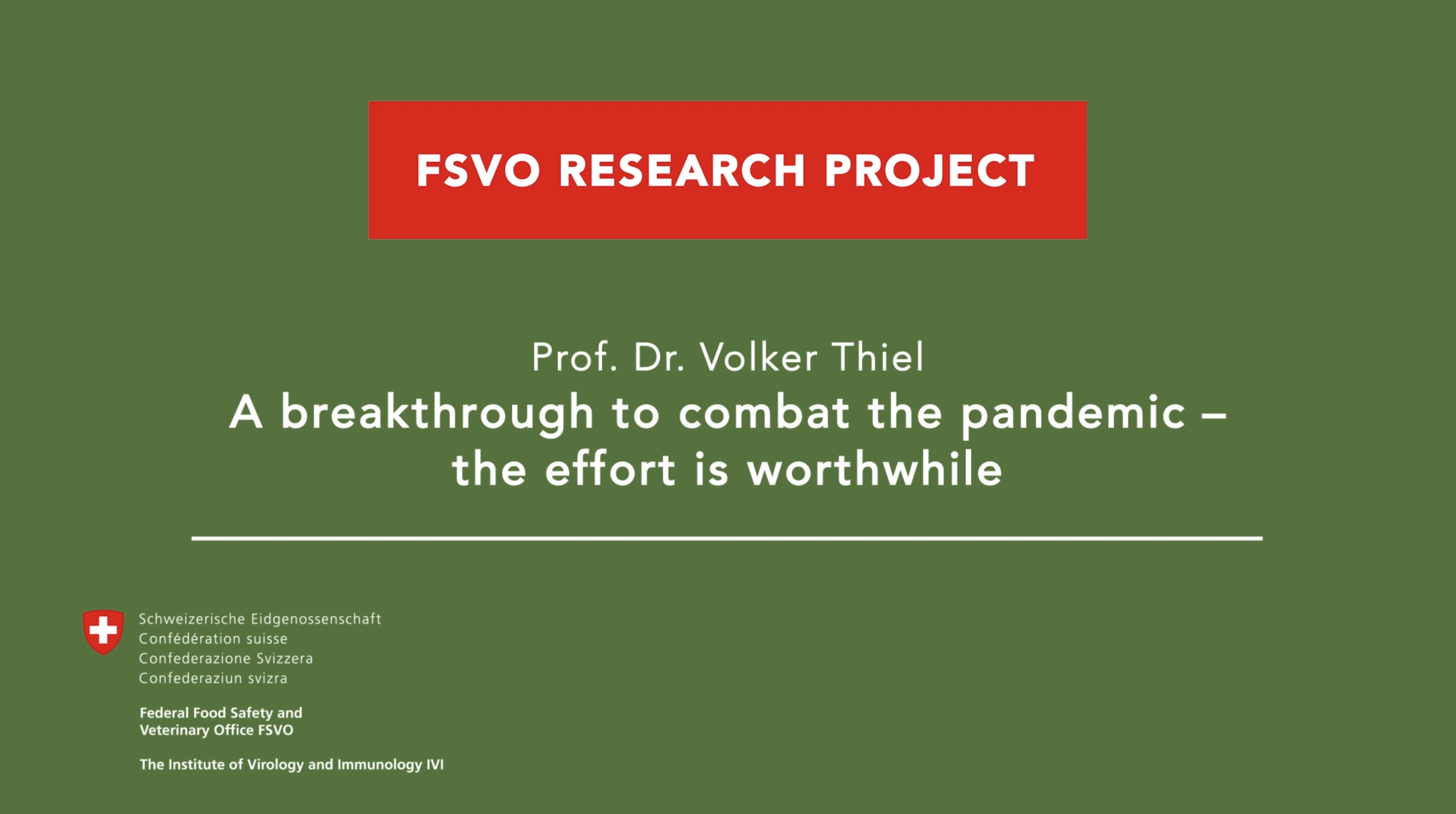 A breakthrough to combat the pandemic – the effort is worthwhile