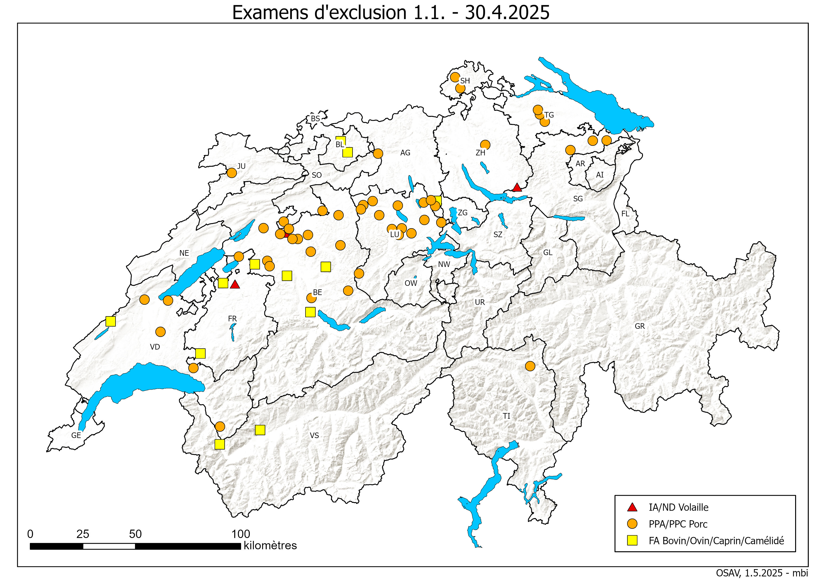 Examens d'exclusion 2025